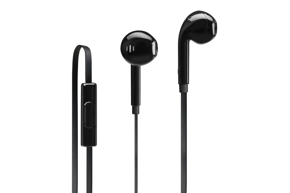 iStore Classic Fit - Earphones with mic - ear-bud - wired - 3.5 mm jack - black