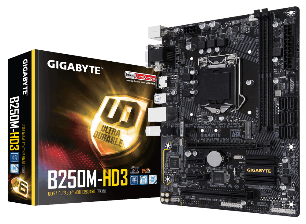 GIGABYTE GA-B250M-HD3 motherboard Intel® B250 LGA 1151 (Socket H4) micro ATX – image 1