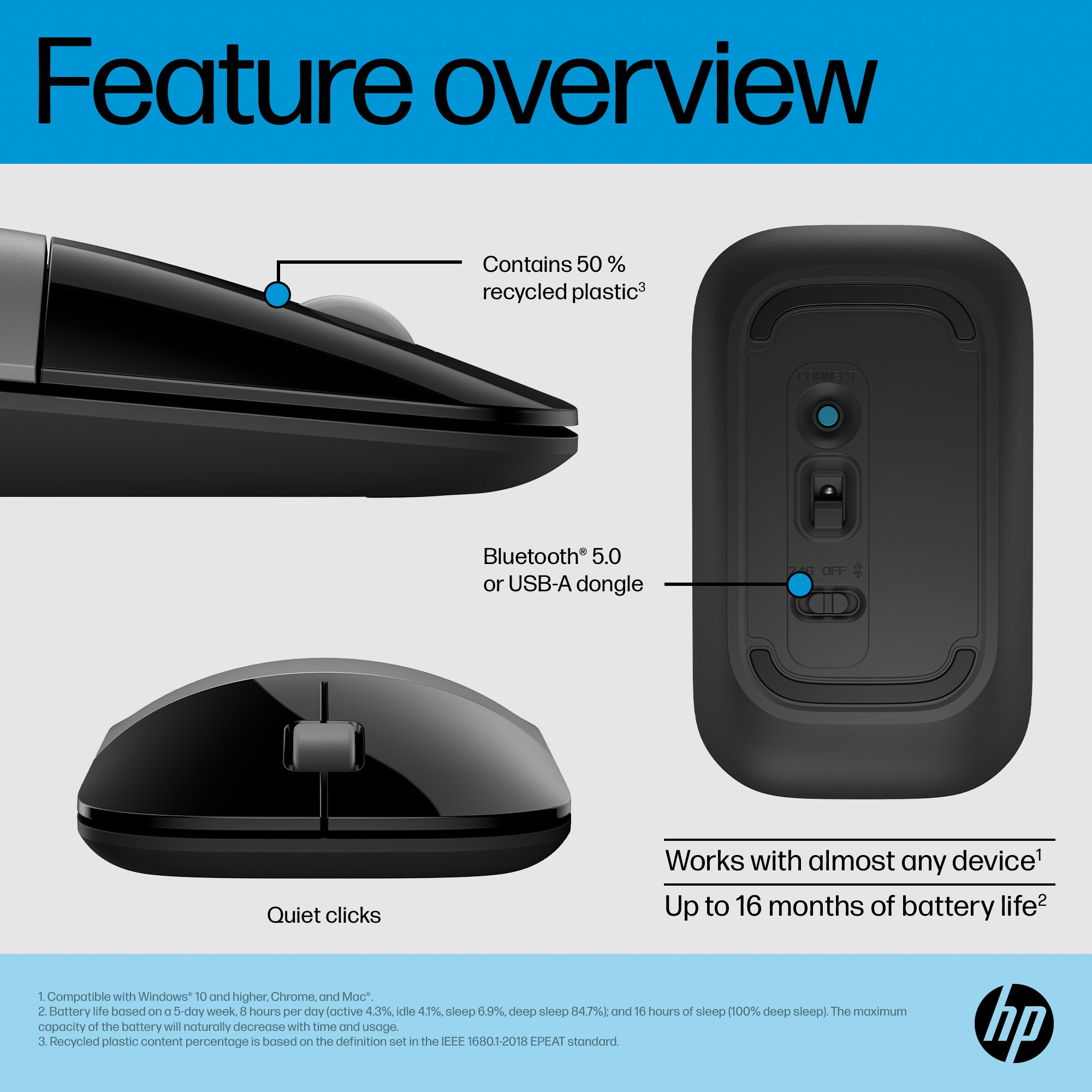 HP Z3700 Dual Silver Mouse – image 7