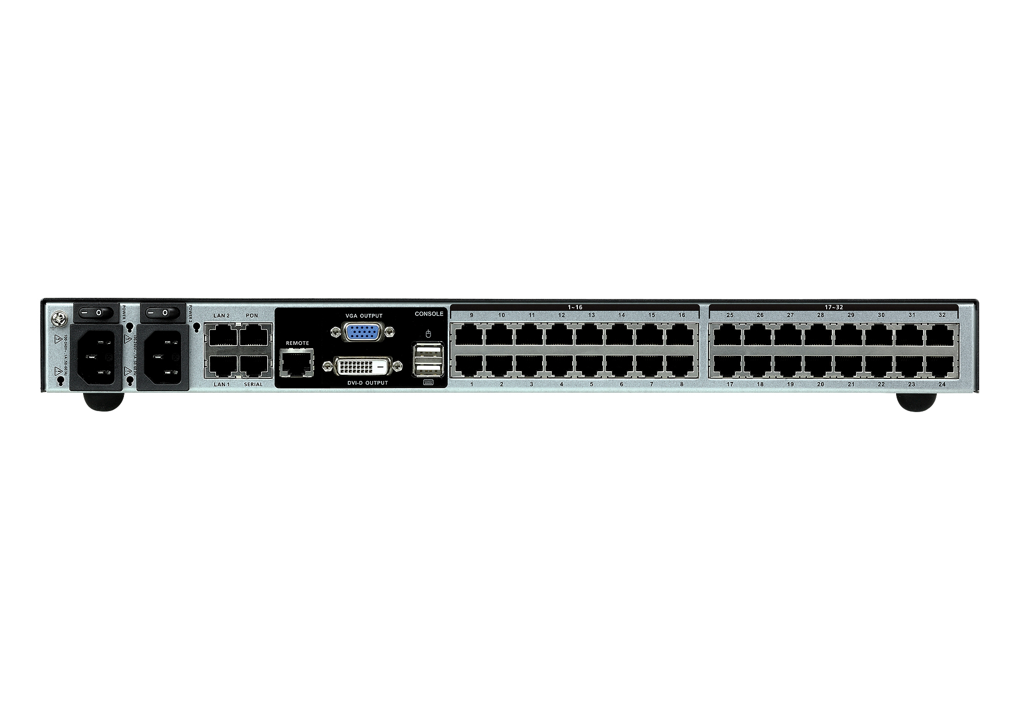 ATEN KN1132V-AX-E KVM switch Rack mounting Black, Grey – image 2