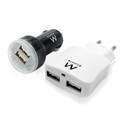 Ewent EW1206 mobile device charger Mobile phone, MP3, Tablet Black, White AC, Cigar lighter Auto, Indoor