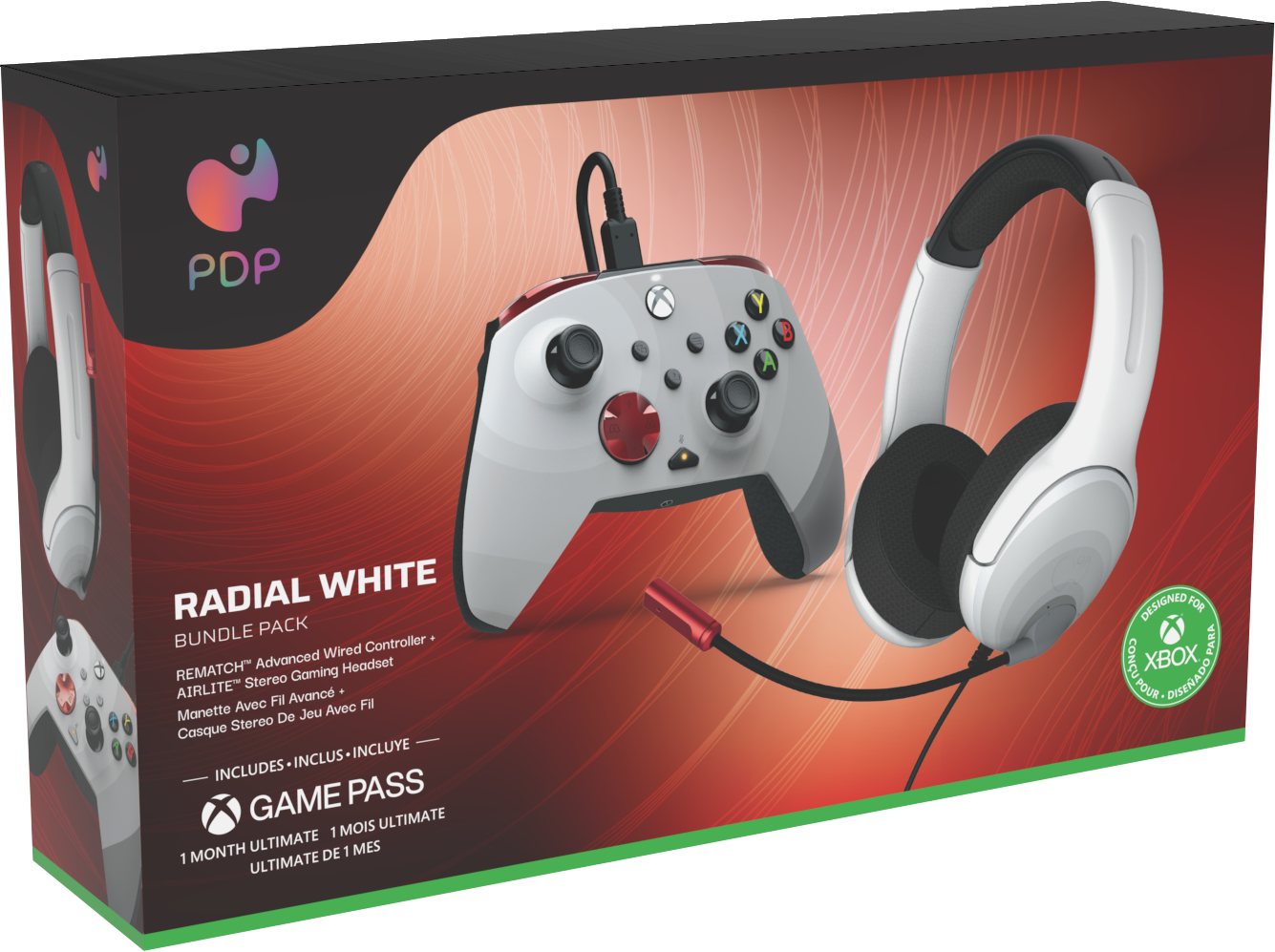 PDP 049-026-RWB Gaming Controller Red, White USB Gamepad PC, Xbox One, Xbox Series S, Xbox Series X – image 2