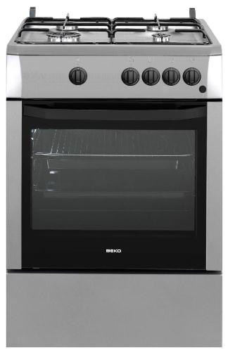 Beko CSG62010FX cooker Freestanding cooker Natural gas Gas Stainless steel