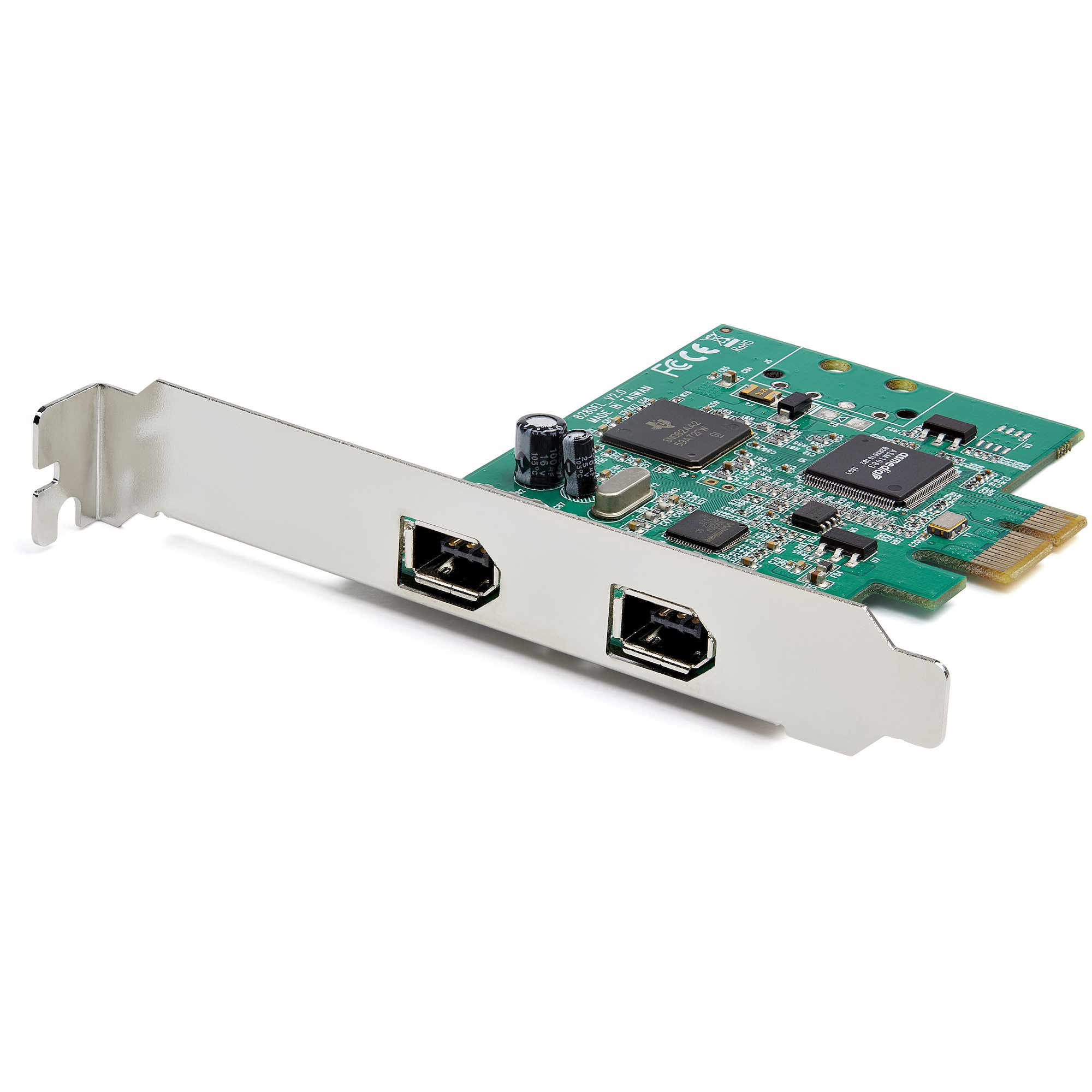 StarTech.com 2-Port PCI Express FireWire Card - PCIe FireWire 1394a Adapter – image 1