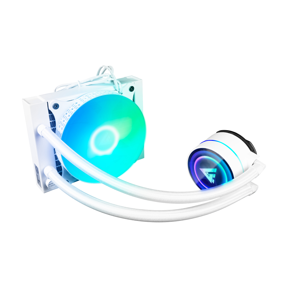 Enfriamiento Líquido Game Factor LQG501 - 1 Ventilador - 1500 RPM - RGB - Blanco - LQG501-WH