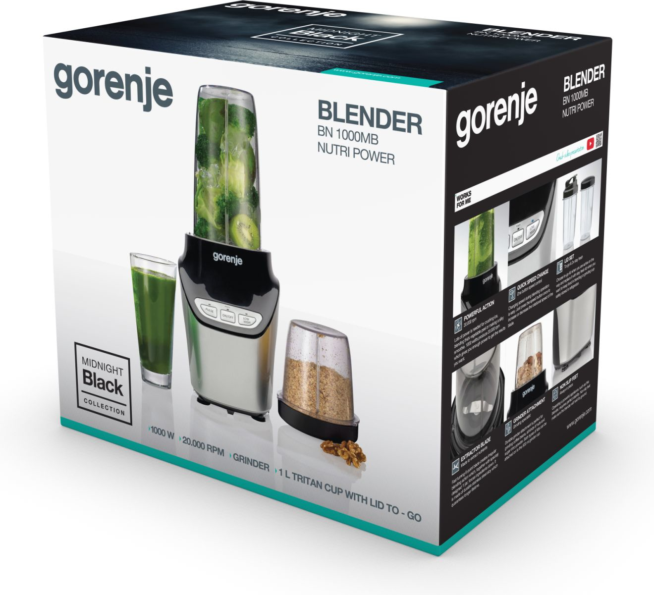 Gorenje BN1000MB 1 L 1000 W Black – image 4