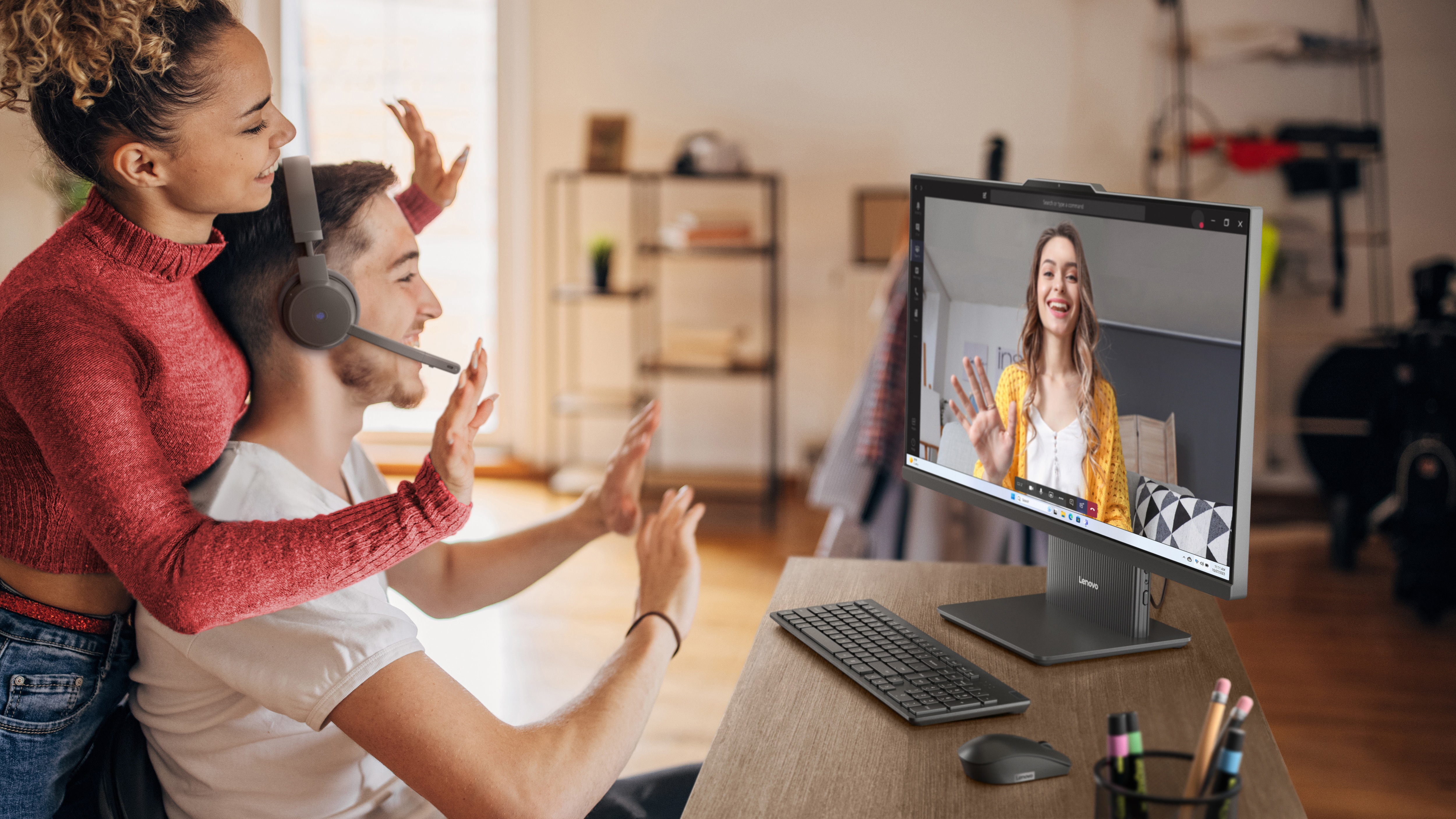 Lenovo IdeaCentre AIO 24ARR9 AMD Ryzen™ 5 7533HS 60.5 cm (23.8″) 1920 x 1080 pixels All-in-One PC 16 GB DDR5-SDRAM 512 GB SSD Windows 11 Home Wi-Fi 6 (802.11ax) Grey image 3
