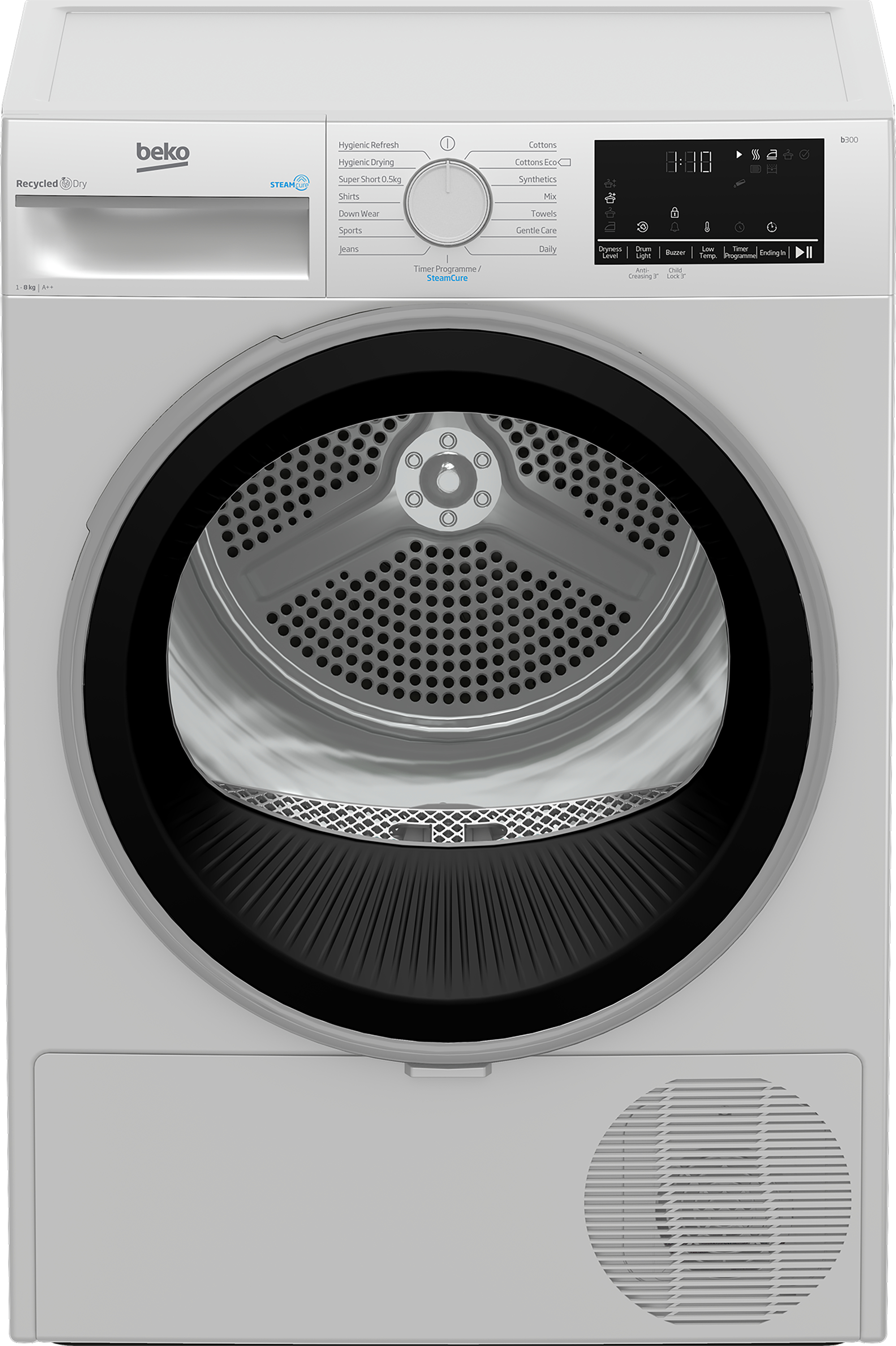 Beko B3T48231DW 8kg Heat Pump Tumble Dryer with SteamCure – image 1