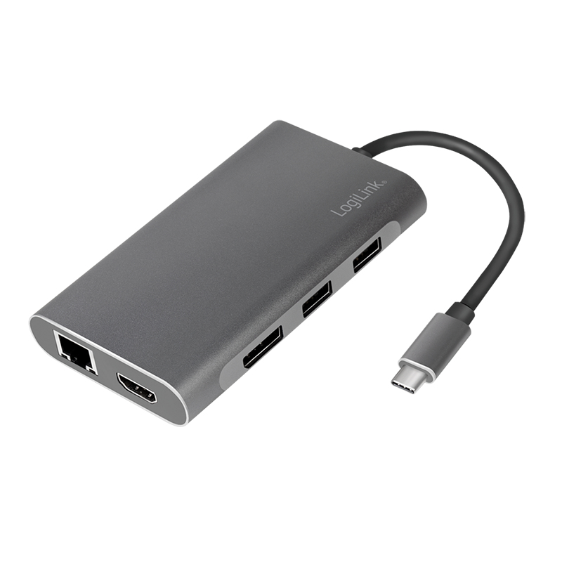 LogiLink UA0382 laptop dock/port replicator Wired USB 3.2 Gen 1 (3.1 Gen 1) Type-C Silver – image 8