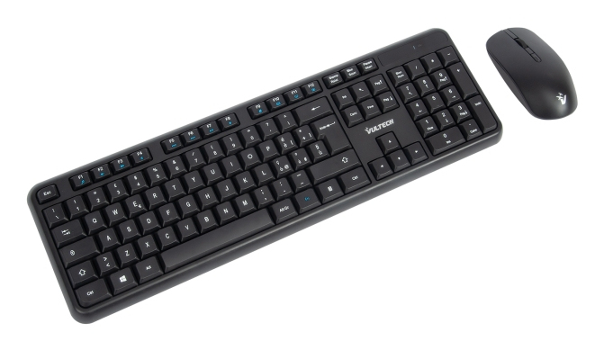 Vultech KM-811W keyboard Mouse included Office RF Wireless + USB QWERTY Italian Black – image 2