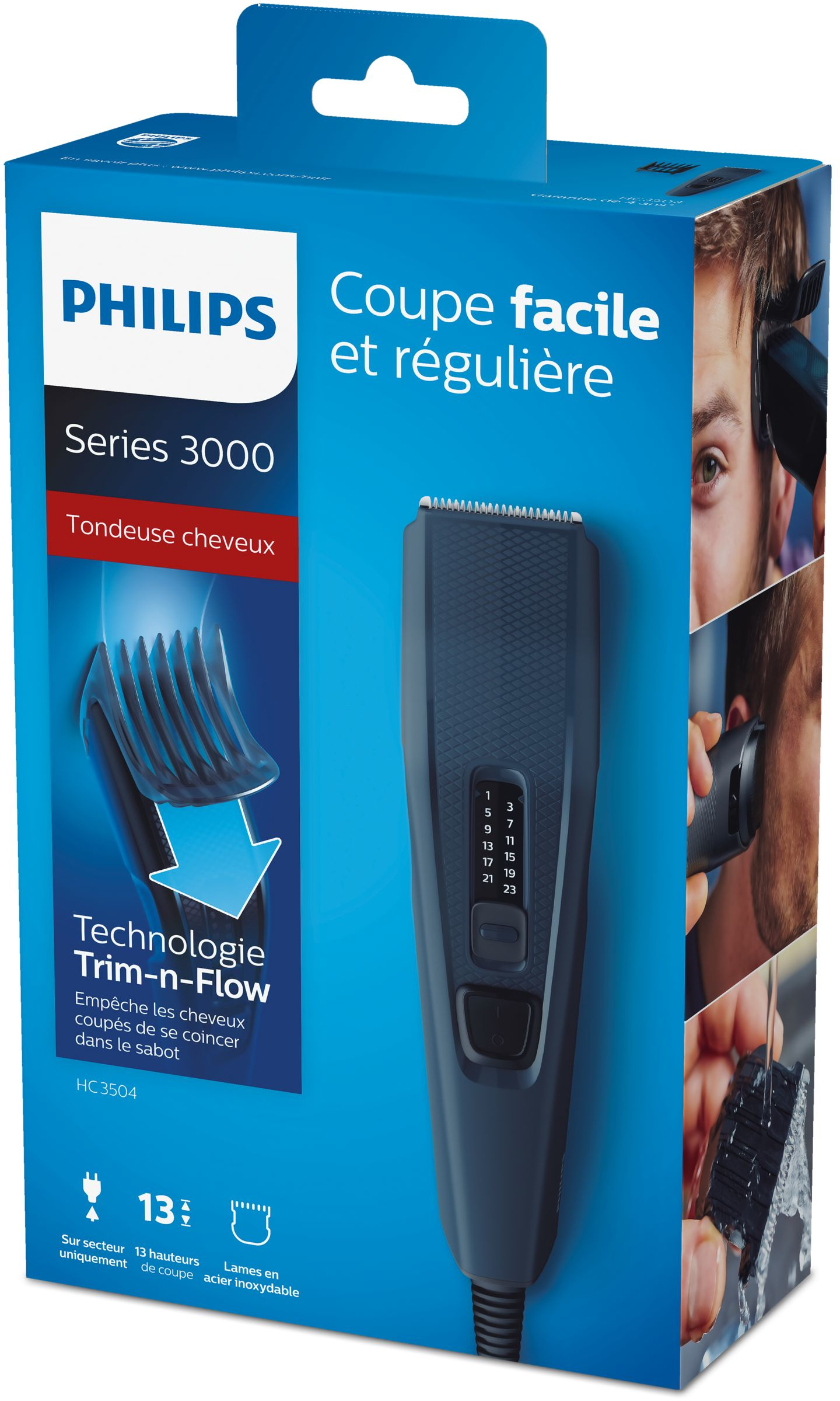 Philips HAIRCLIPPER Series 3000 HC3504/15 hair trimmers/clipper Black 13 – image 2