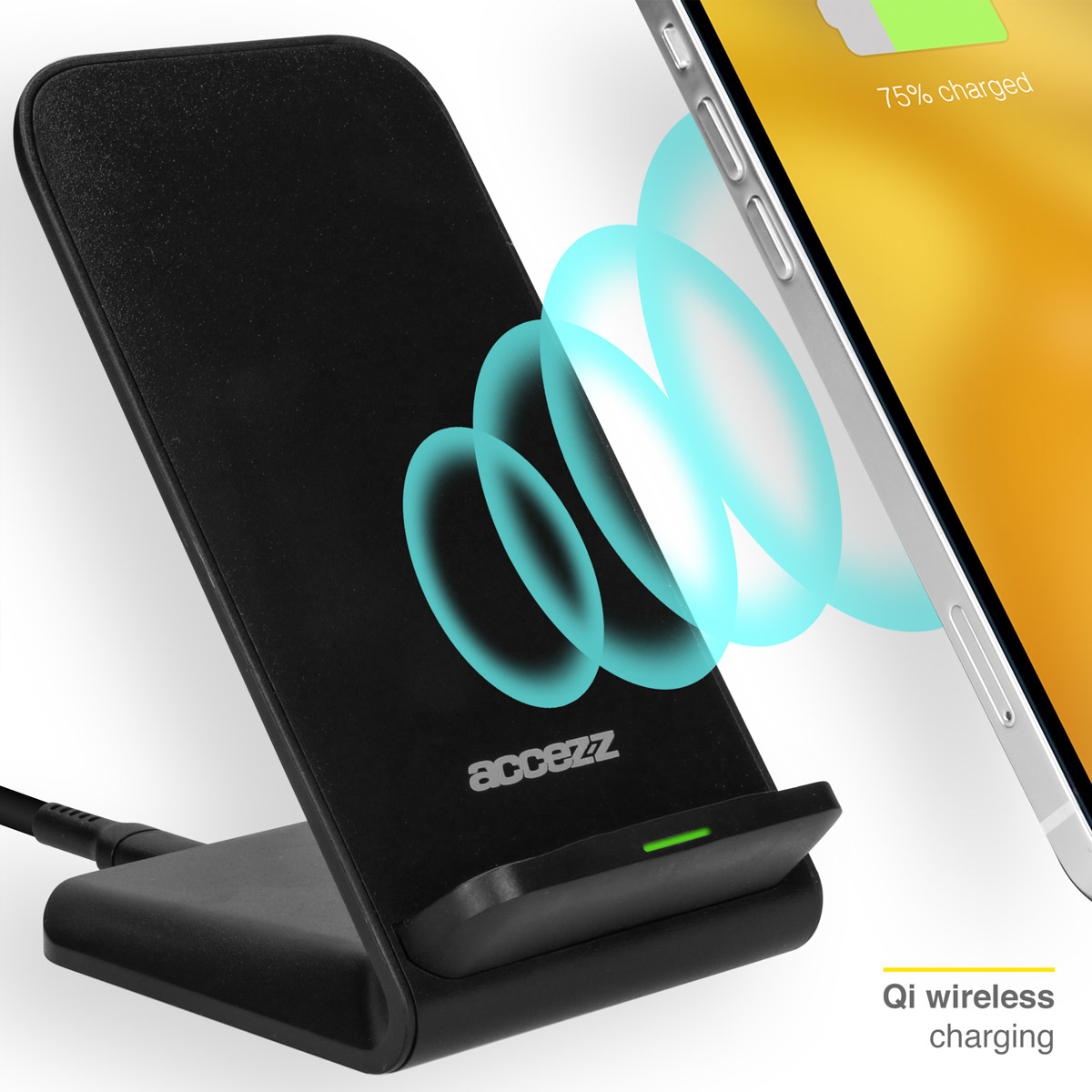 Accezz WIRELESSCHARGER44634001 mobile device charger Smartphone Black USB Wireless charging Indoor – image 2
