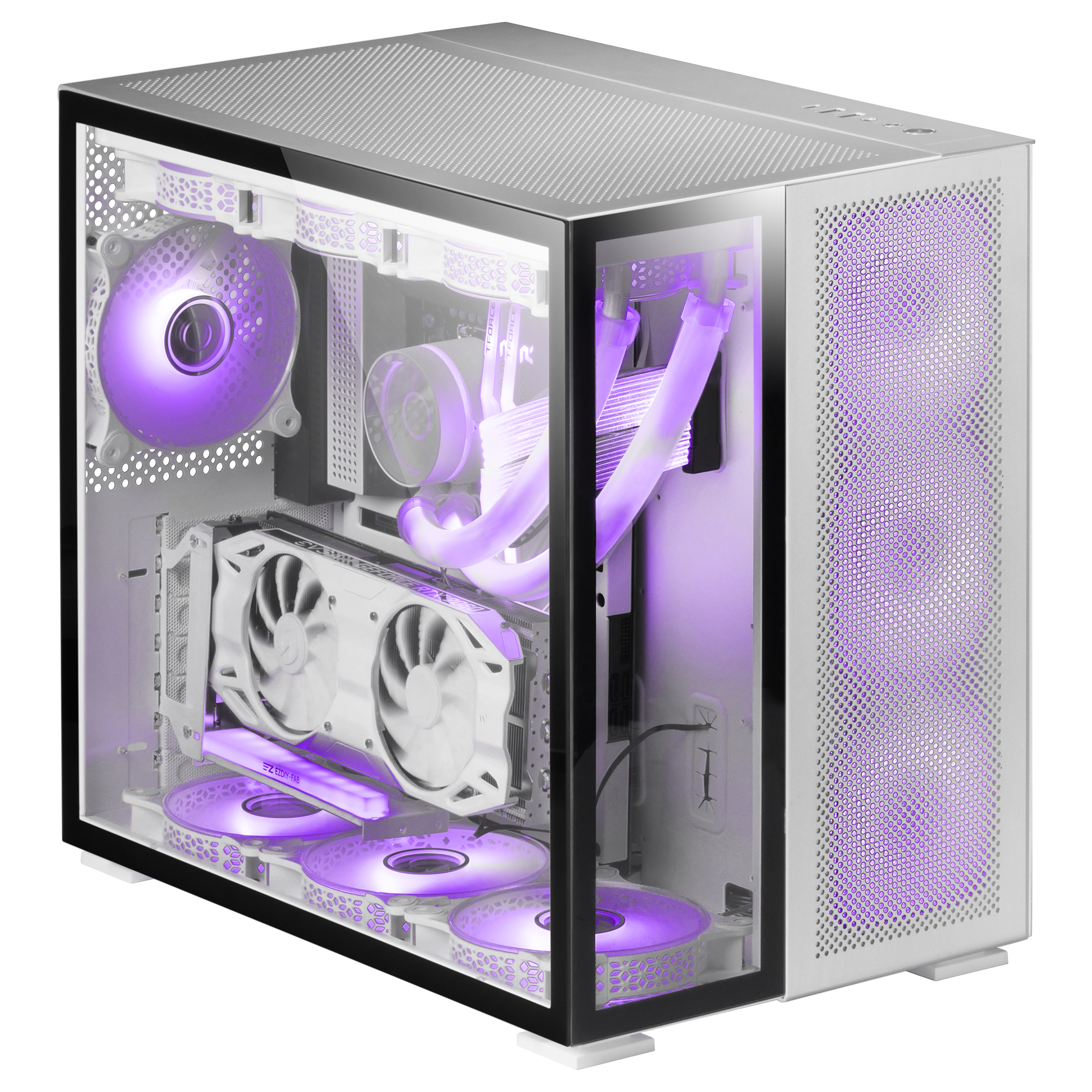 Mars Gaming MC-NOVA Custom XXL E-ATX Gaming Tower Aerospace Aluminium Full Double Tempered Glass Window Dual Chamber Frame USB-C – image 5