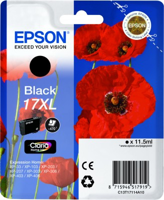 Epson Singlepack Black 17XL Claria Home Ink – image 2