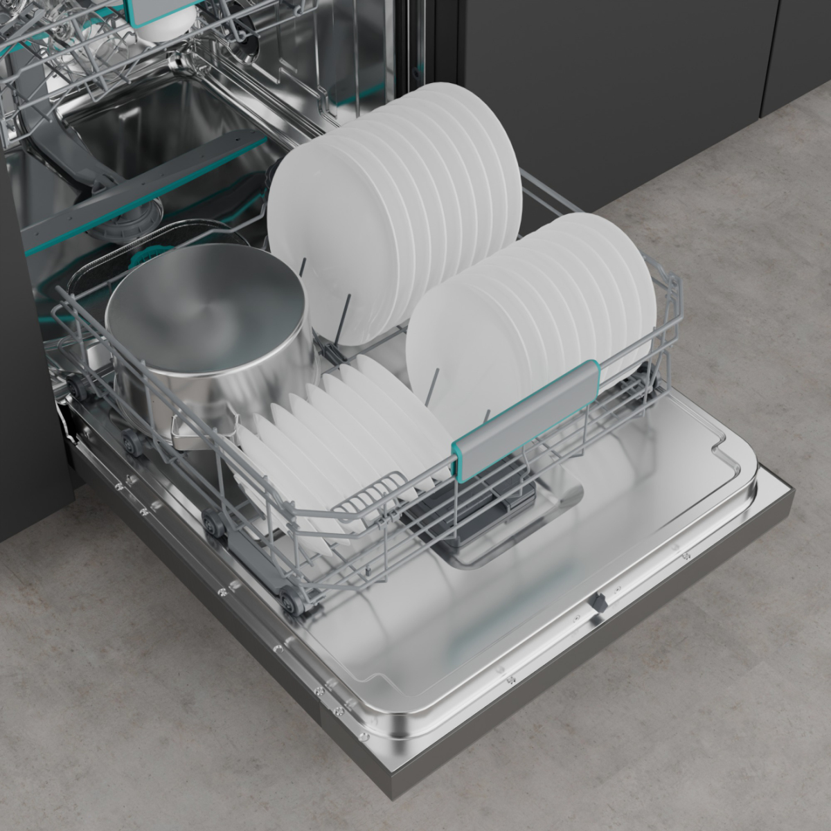 Hisense Under counter dishwasher with fast wash cycle, adjustable interior, and steam release drying. Efficient and easy to load. – image 9