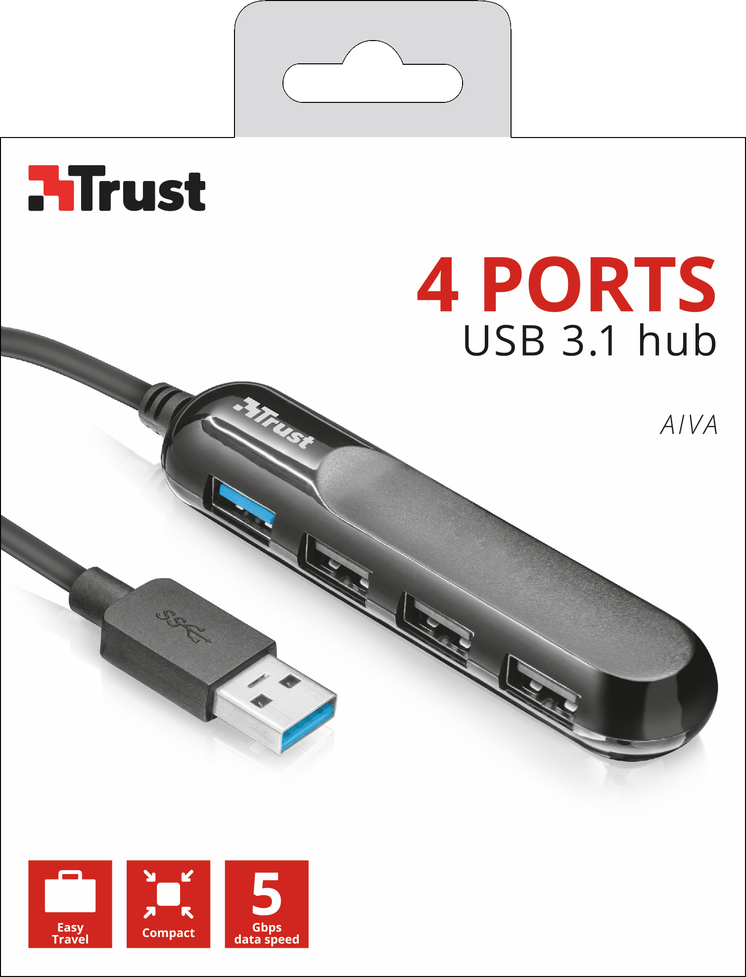 Trust Aiva USB 3.2 Gen 1 (3.1 Gen 1) Type-A 5000 Mbit/s Black – image 7
