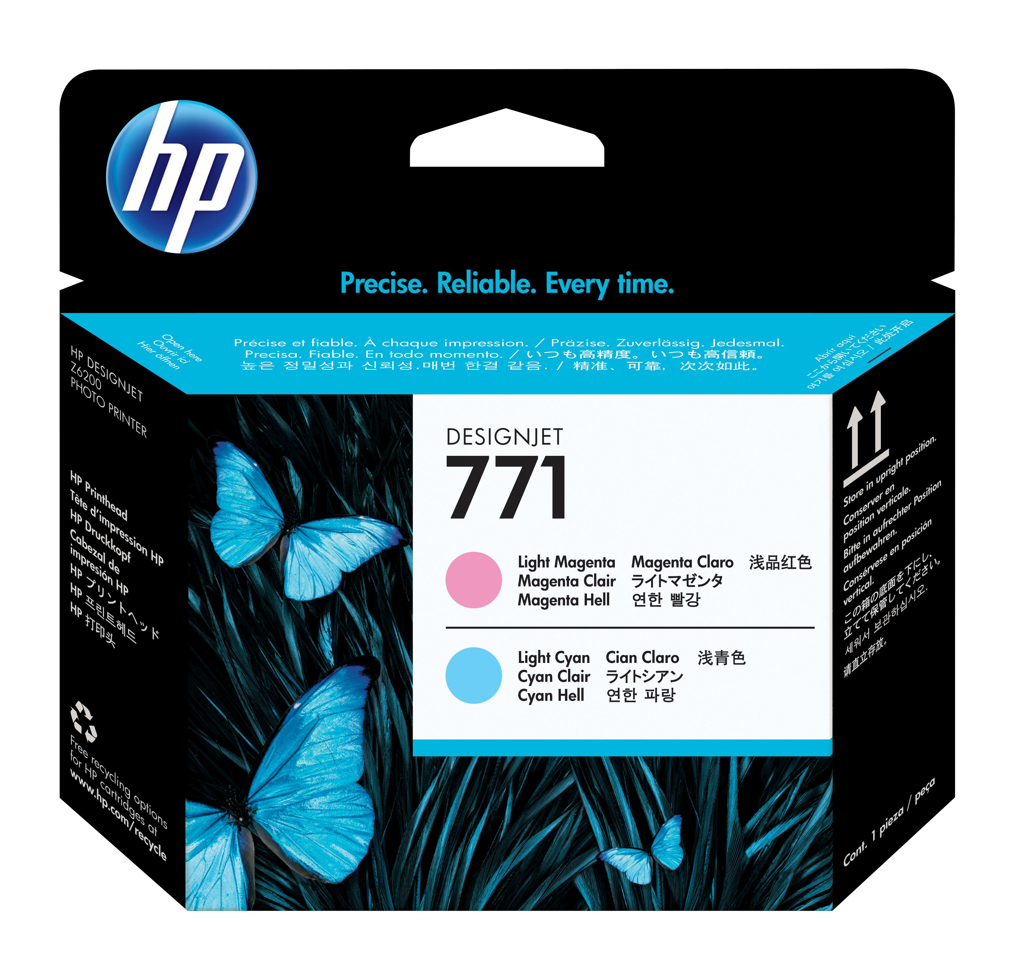 HP 771 Light Magenta/Light Cyan DesignJet Printhead. Compatibility: HP DesignJet Z6200 Photo Printer series, Print technol