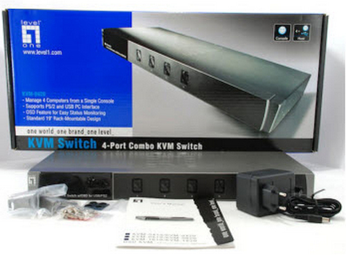 LevelOne 4 Port KVM Switch with OSD for USB and PS/2 – image 5
