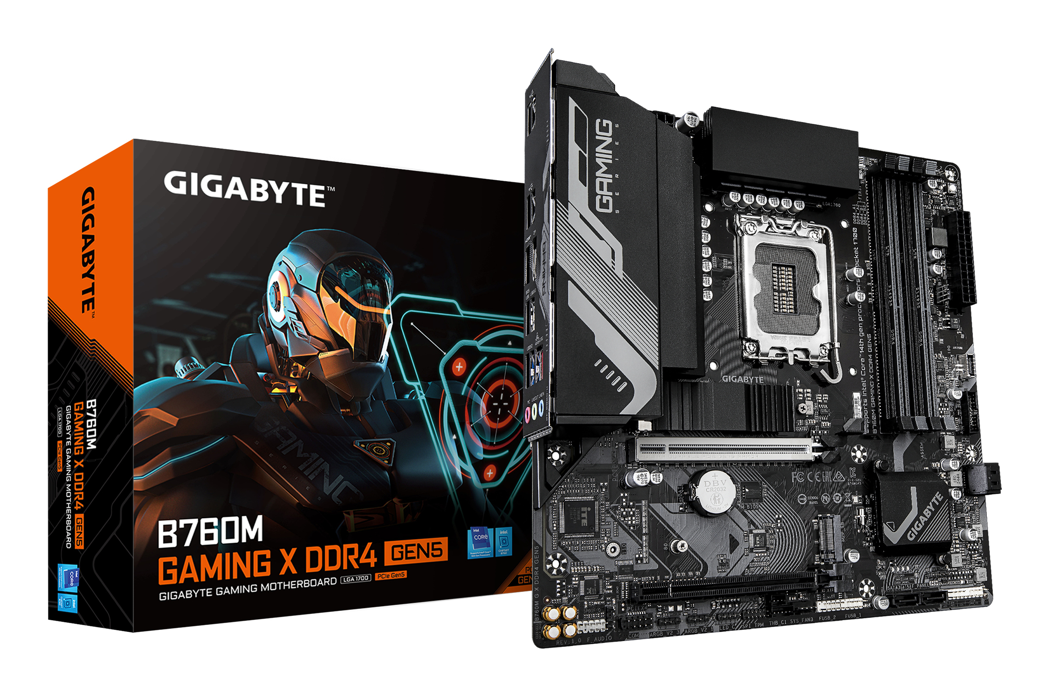 Gigabyte B760M GAMING X DDR4 GEN5 Intel 1700 Socket Motherboard, Micro-ATX, 4x DDR4 Slots, 2x M.2 Sockets, Fitted I/O Shield, 2.5GbE LAN, 1x DisplayPort / 1x HDMI Port