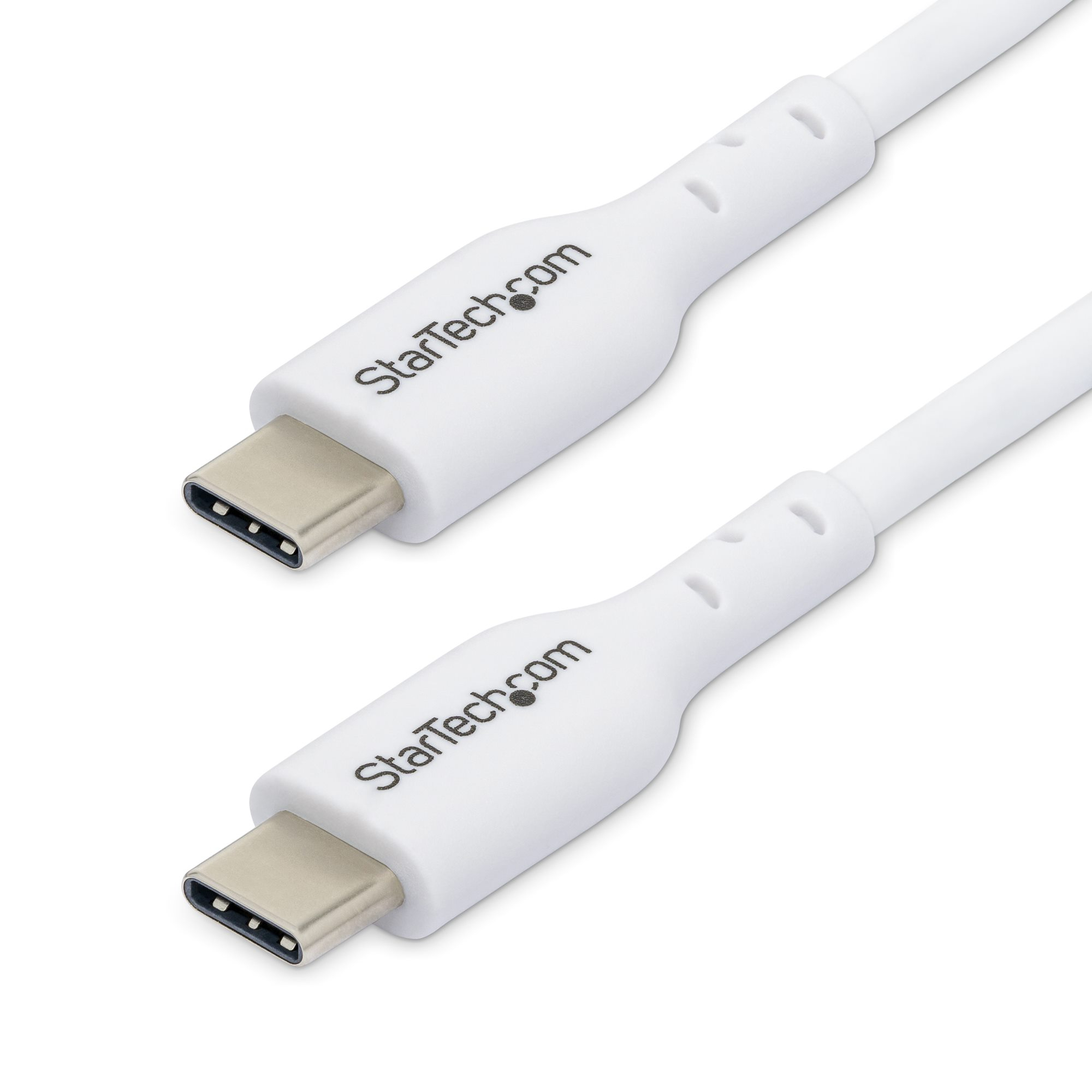 StarTech.com Cavo USB-C bianco da 1m cavo di ricarica USB 2.0 Tipo-C per laptop Power Delivery 60W 3A rivestimento in TPE cavo