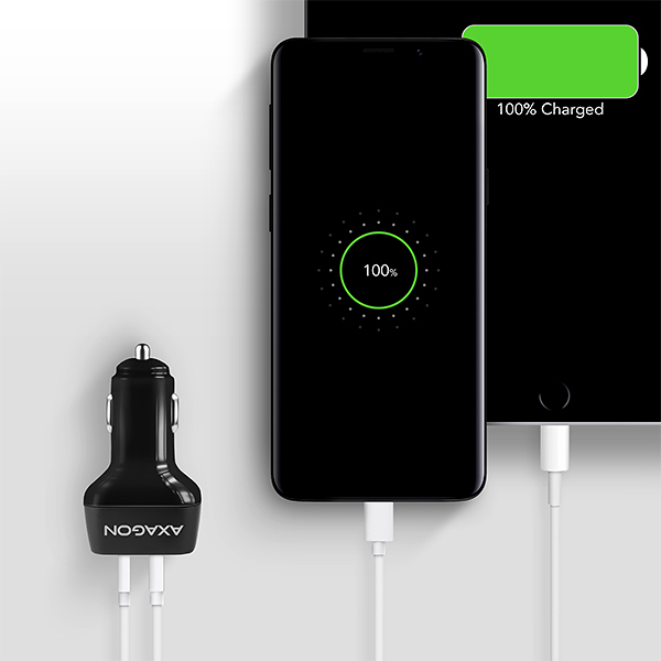Axagon PWC-DQC mobile device charger Smartwatch, Tablet Black Cigar lighter Fast charging Auto – image 6