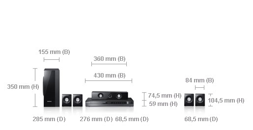 Samsung HT-C350 home cinema system 5.1 channels – image 4
