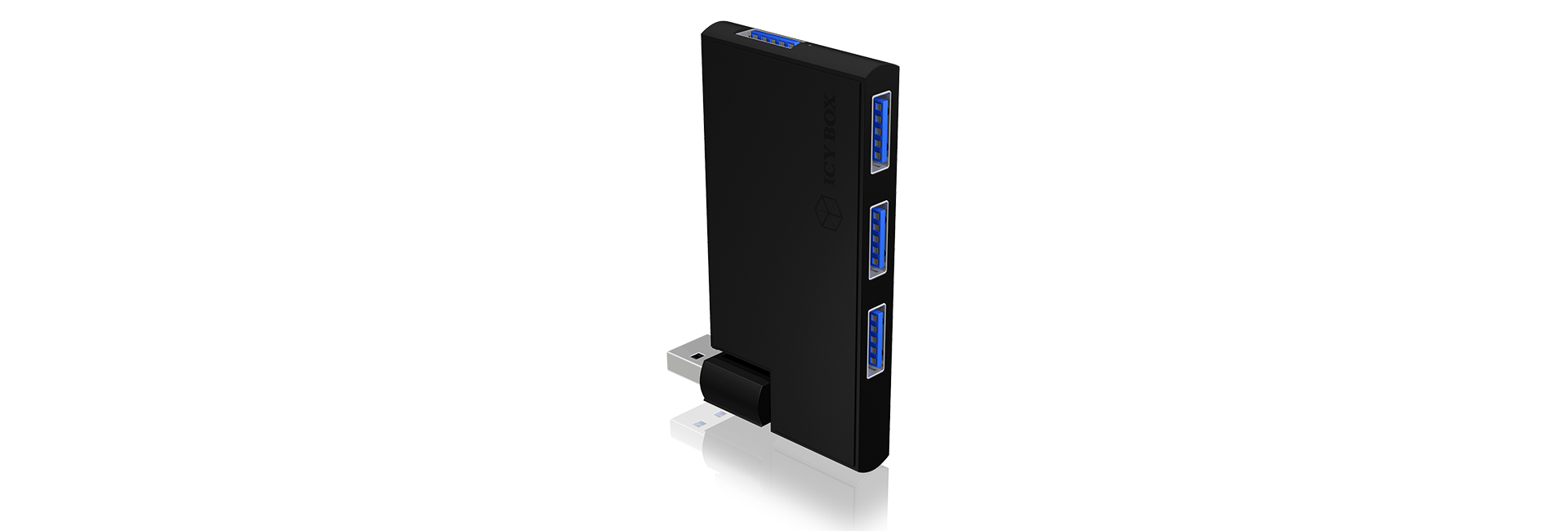 ICY BOX IB-HUB1401 USB 3.2 Gen 1 (3.1 Gen 1) Type-A 5000 Mbit/s Black – image 2