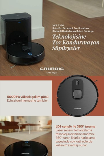 Grundig VCR 7330 Hazneli Islak Kuru Robot Süpürge – image 5