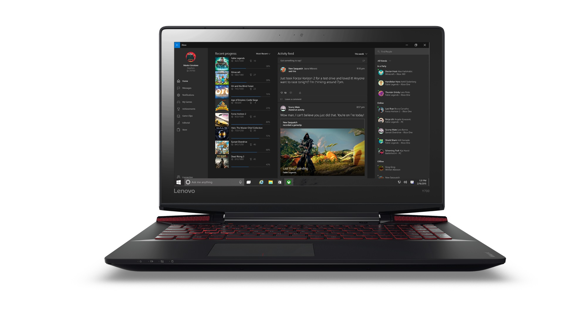 Lenovo IdeaPad Y700-15ACZ AMD FX™ FX-8800P Laptop