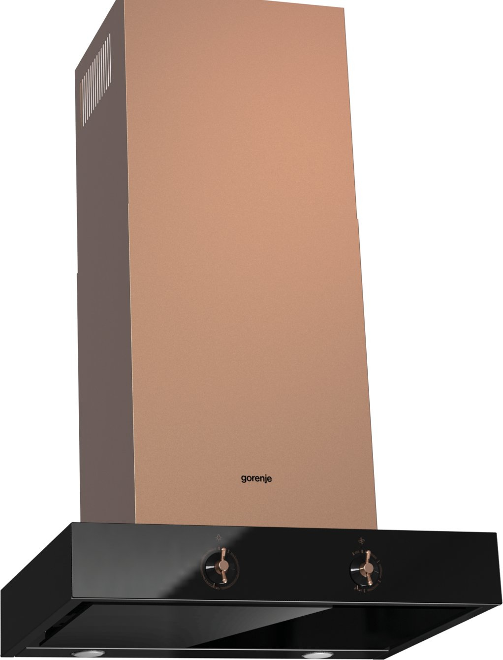 Gorenje WHT68AINB cooker hood Wall-mounted Black, Brown 508 m³/h