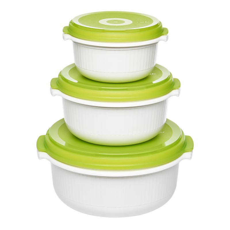 EMSA 509741 food storage container Round Set Green, White 3 pc(s)