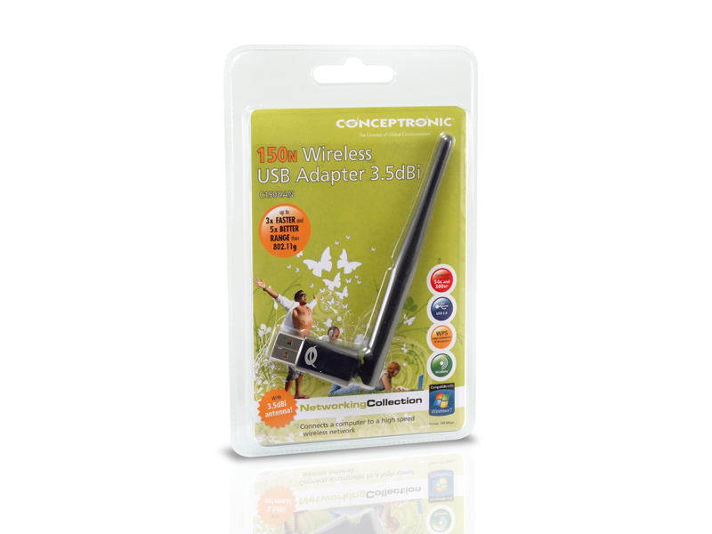 Conceptronic 150N Wireless USB Adapter 3.5dBi – image 4