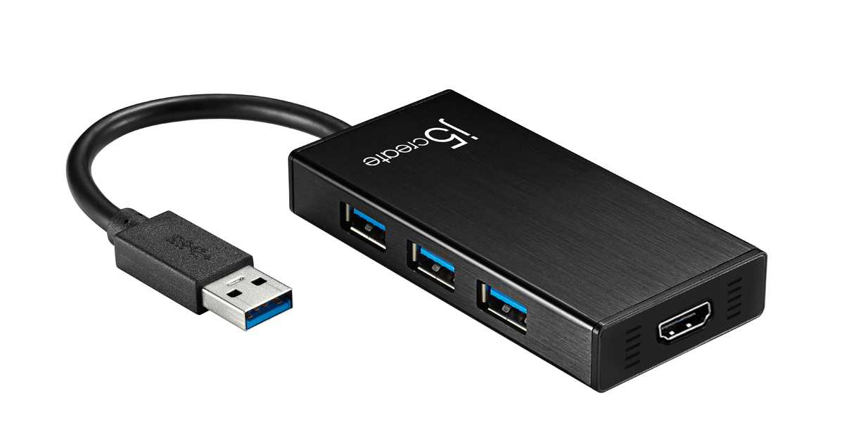 j5create JUH450 laptop dock/port replicator Black – image 1