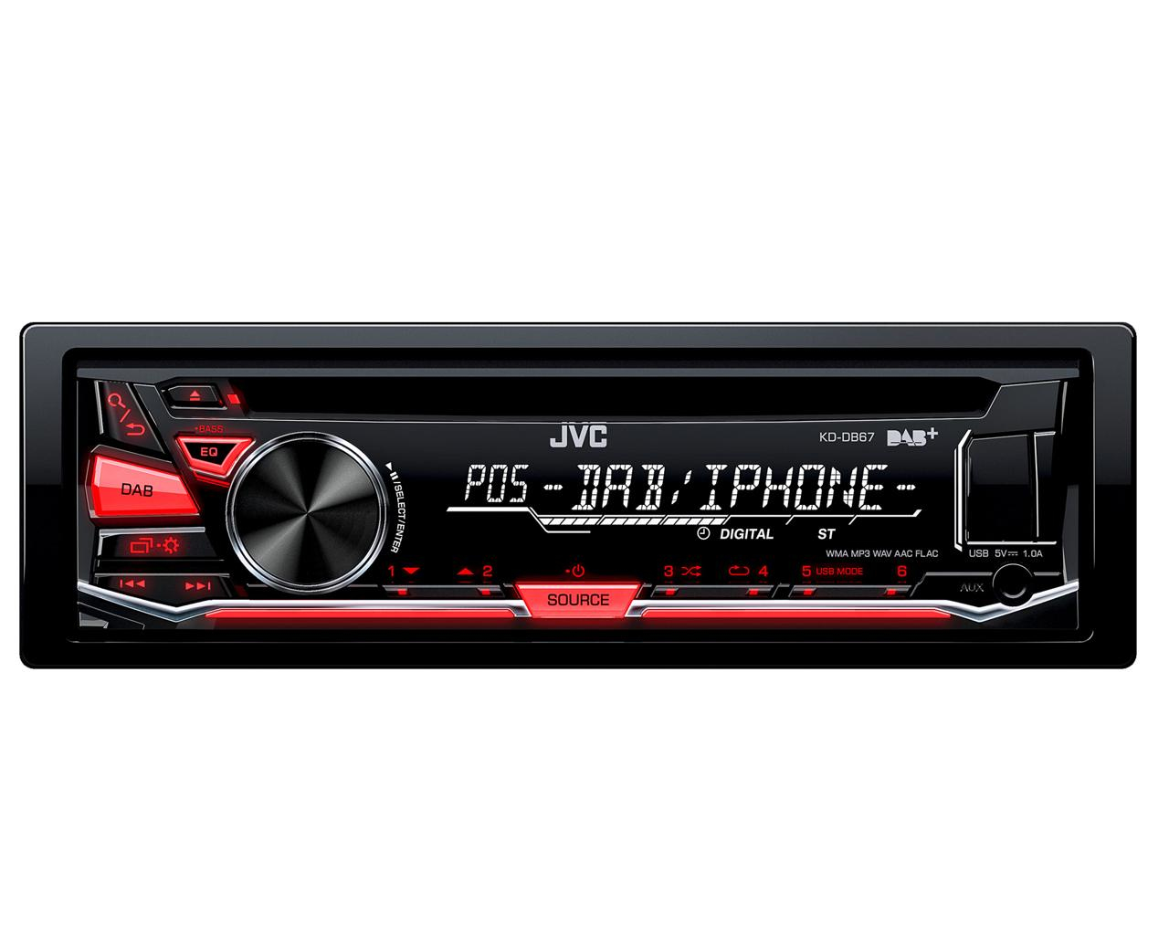 JVC KD-DB67E car media receiver – image 1