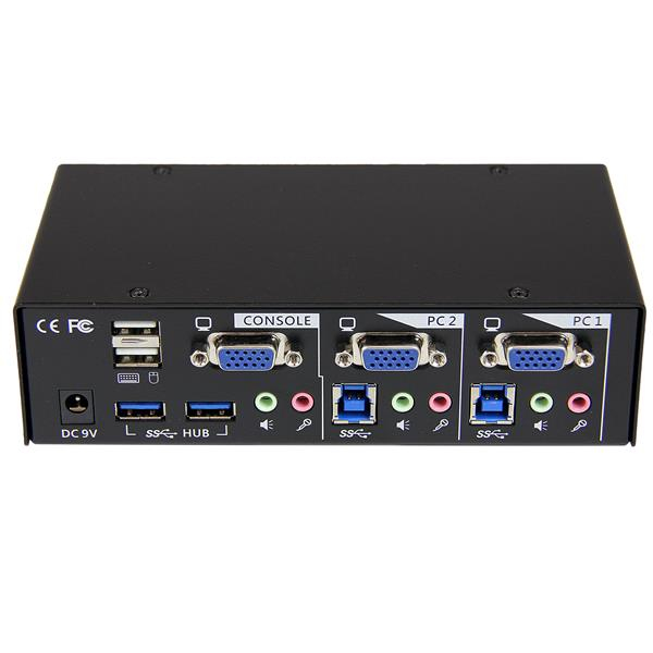 StarTech.com 2 Port SuperSpeed USB 3.0 VGA KVM Switch with Audio and Cables – image 3