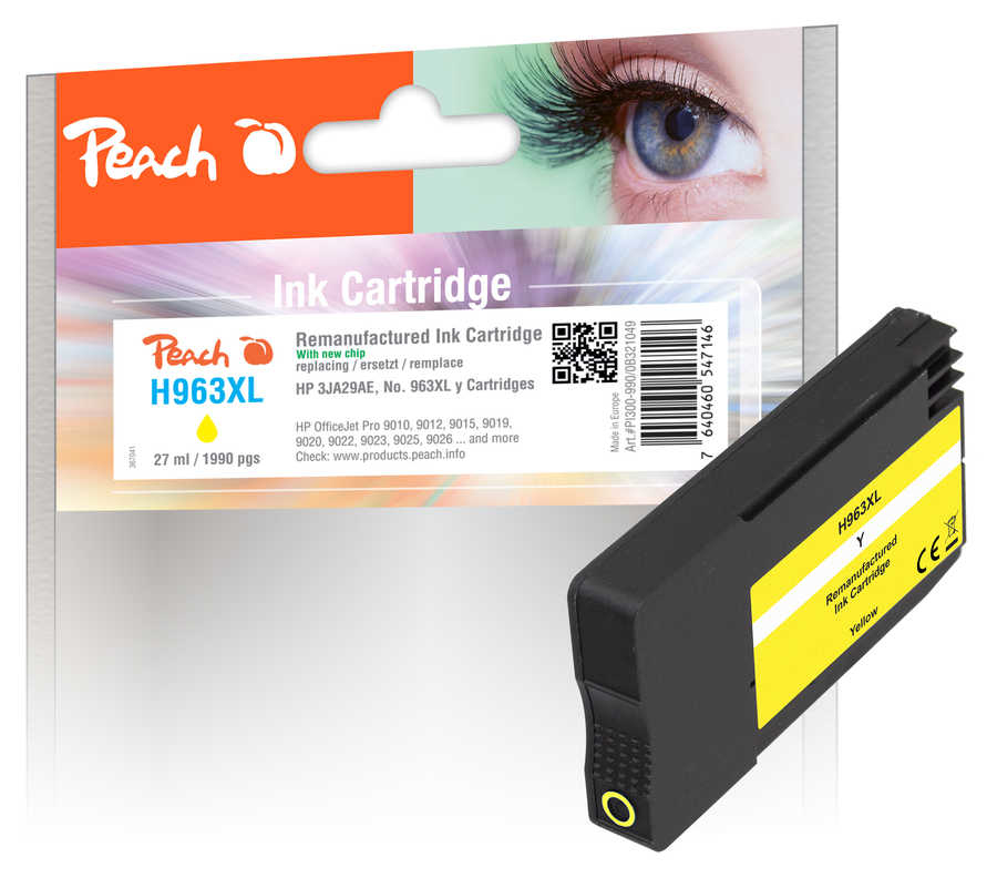 Peach 321049 ink cartridge 1 pc(s) Compatible High (XL) Yield Yellow