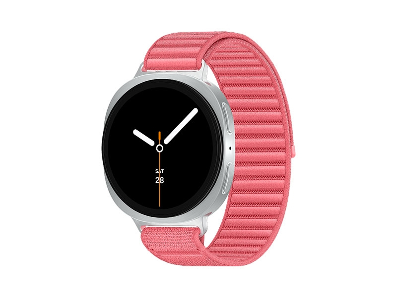 Samsung Galaxy Watch 8, Bluetooth, 44mm, Sport Band, White, S/M + Fabric Band, Red, S/M