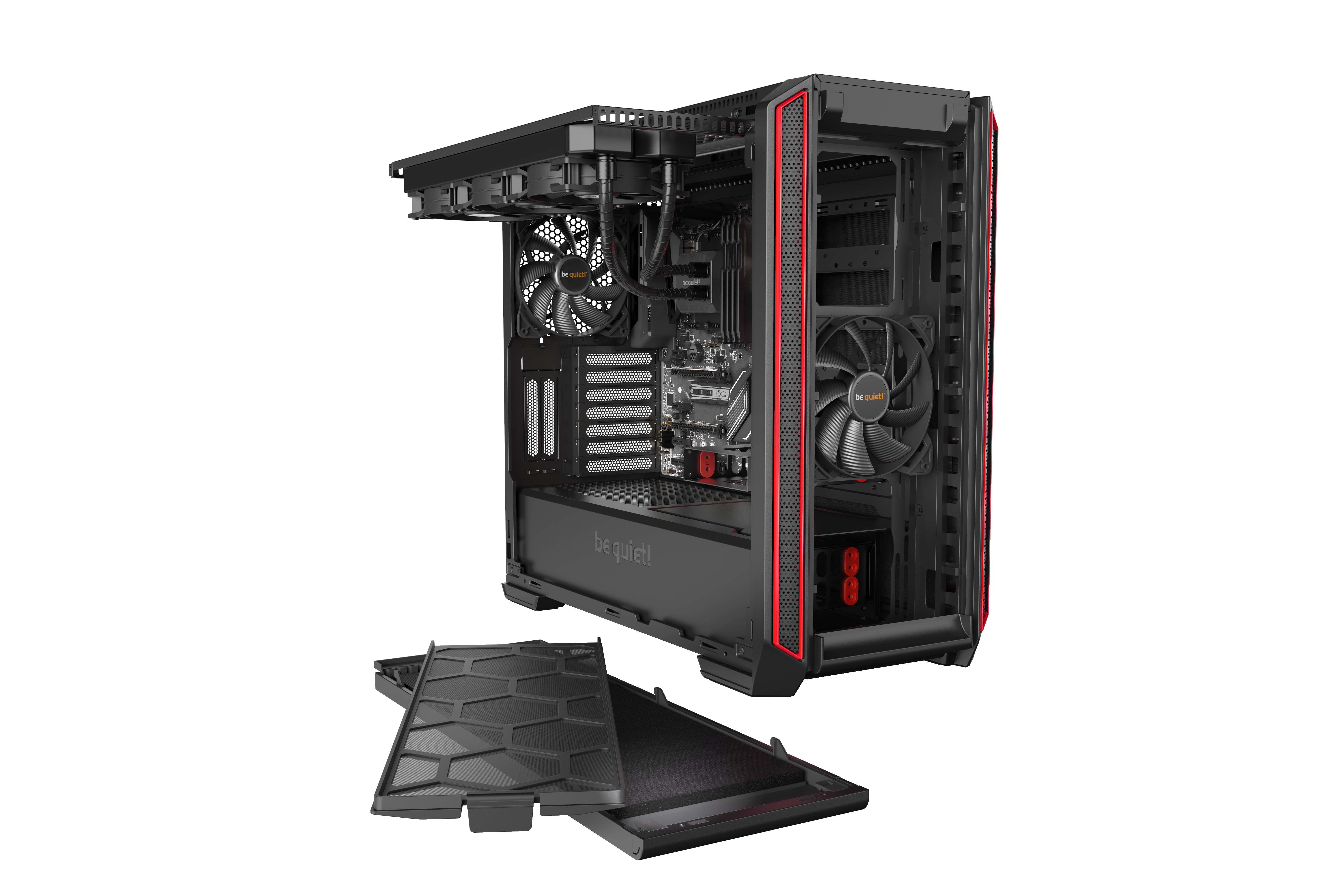 be quiet! Silent Base 601 Midi Tower Black, Red image 6