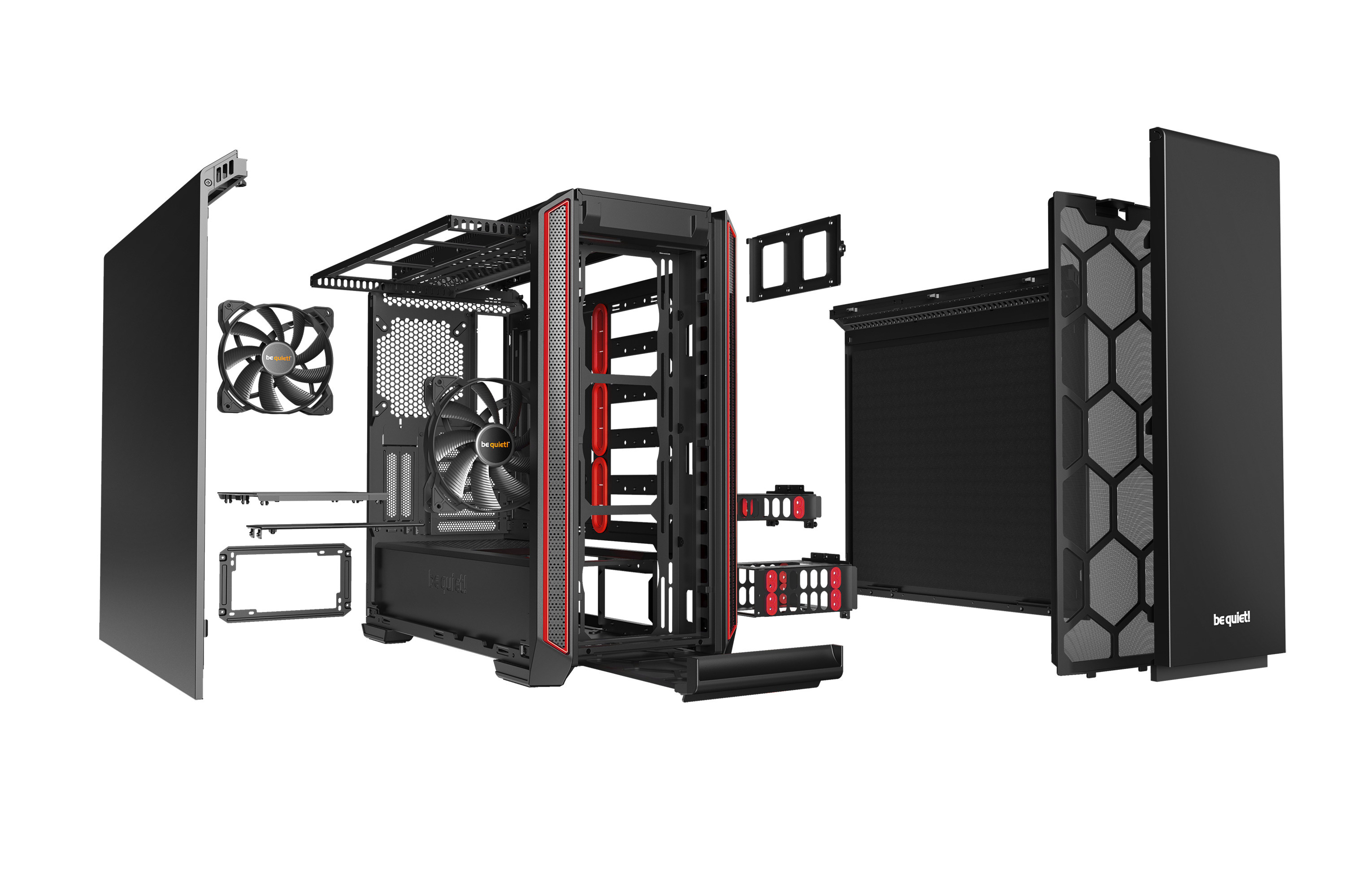 be quiet! Silent Base 601 Midi Tower Black, Red image 3