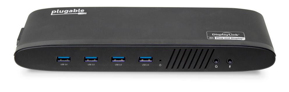 Plugable Technologies UD-6950H laptop dock/port replicator Docking USB 3.2 Gen 1 (3.1 Gen 1) Type-C Black