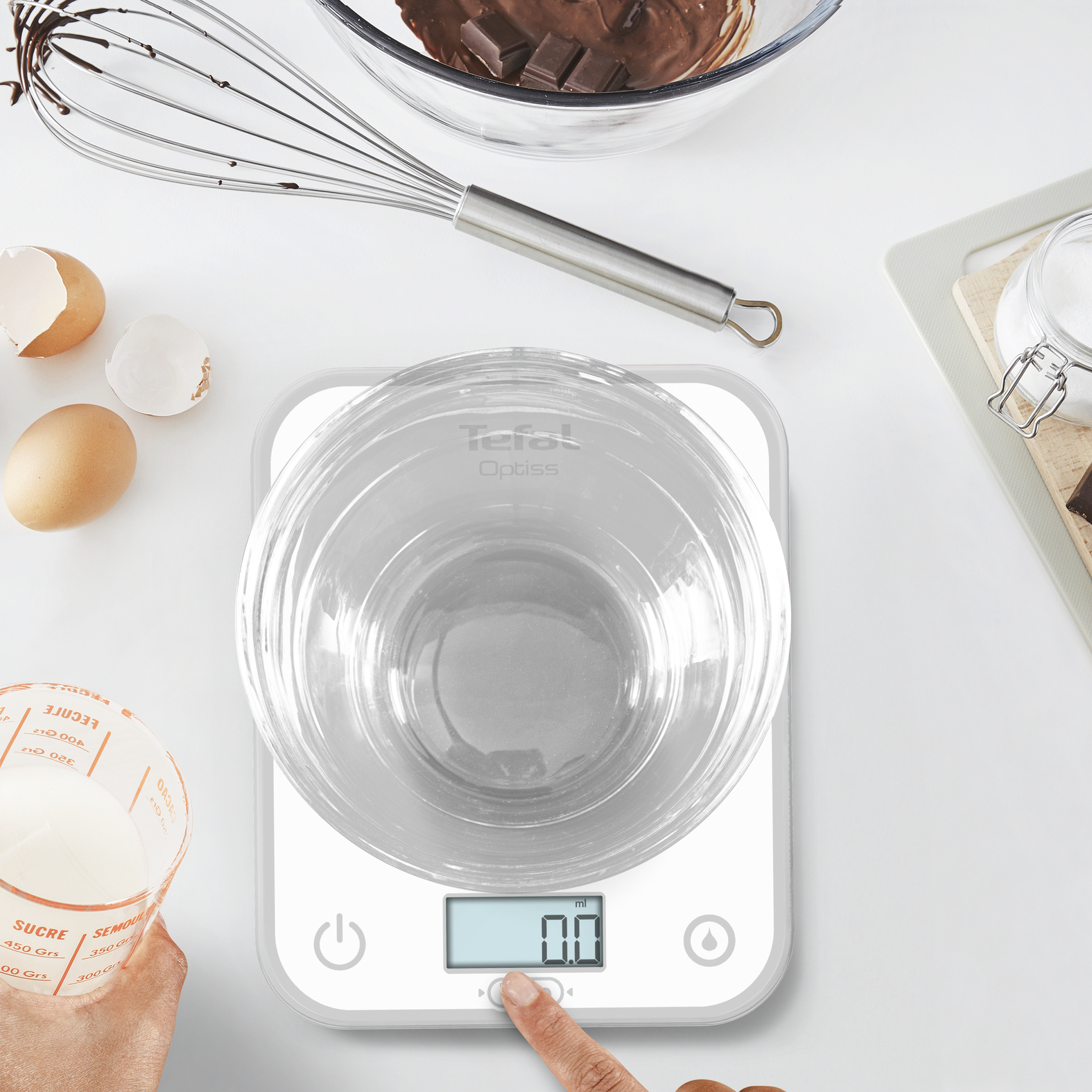 Tefal Optiss BC50U0 White Countertop Rectangle Electronic kitchen scale – image 5