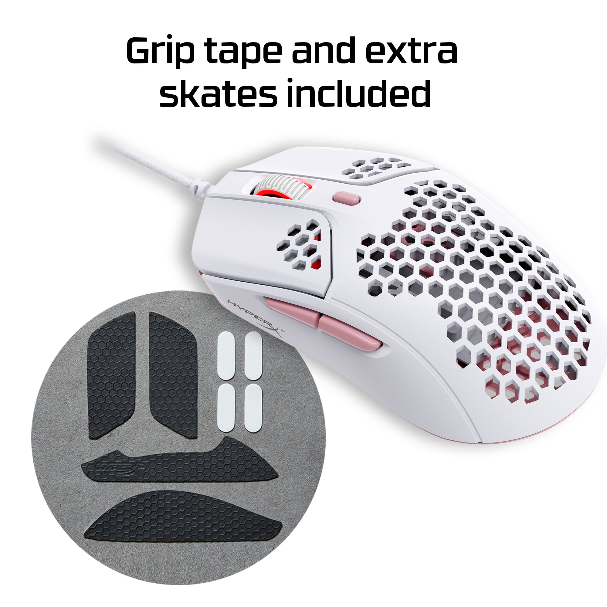 HyperX Pulsefire Haste - Gaming Mouse (White-Pink) (HMSH1-A-WT/G) – image 5