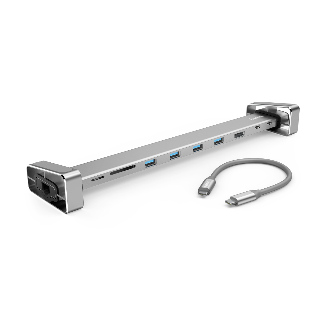Hama 00135765 laptop dock/port replicator Wired USB 3.2 Gen 1 (3.1 Gen 1) Type-C Aluminium