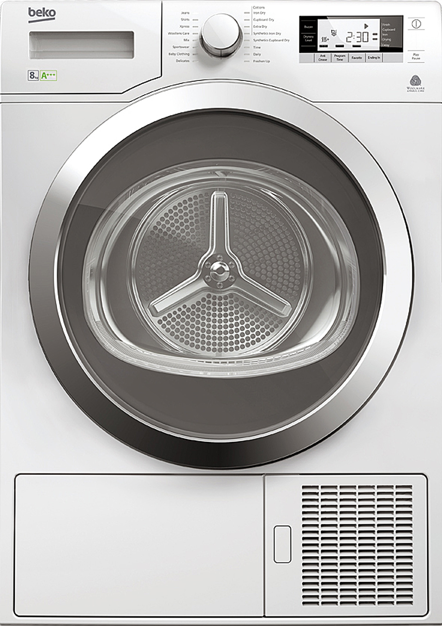 Beko DPY8506GXB1 tumble dryer Freestanding Front-load