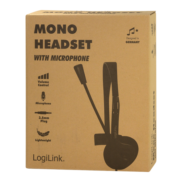 LogiLink HS0054 headphones/headset Wired Head-band Office/Call center Black – image 9