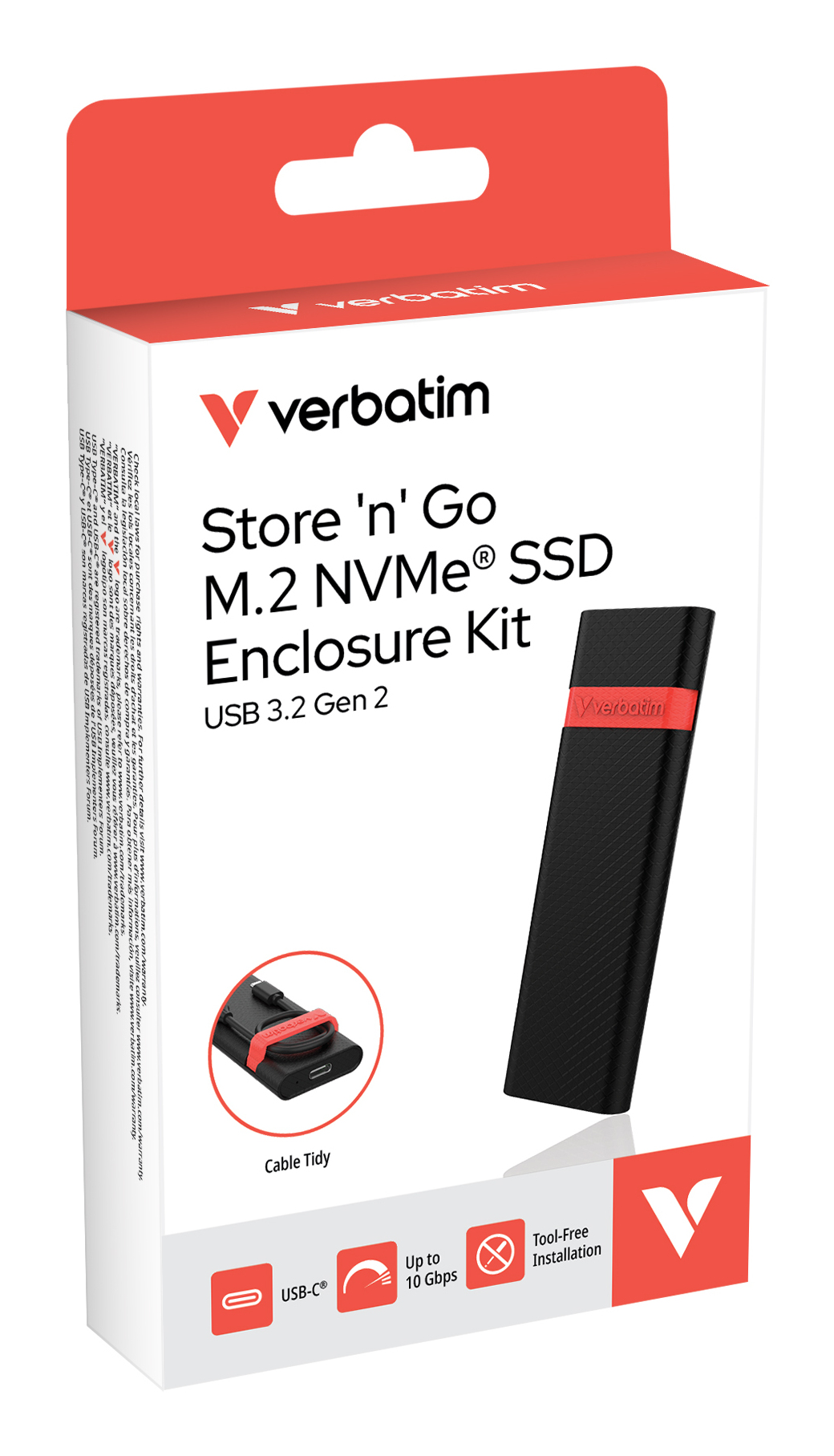 Verbatim USB3.2 Gen2 Store ´n´ Go M.2 NVMe SSD Enclosure Kit