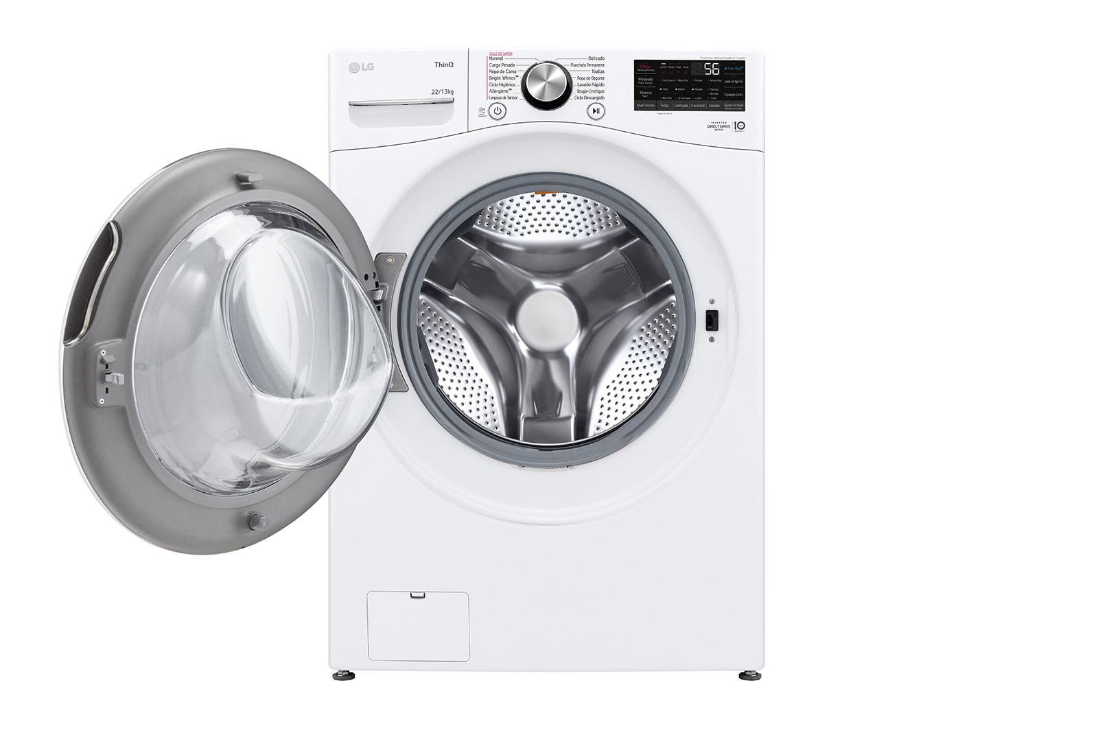 LG WD22WV26R washer dryer Freestanding Front-load White – image 2