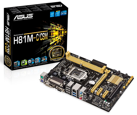 ASUS H81M-C/CSM motherboard Intel® H81 LGA 1150 (Socket H3) micro ATX