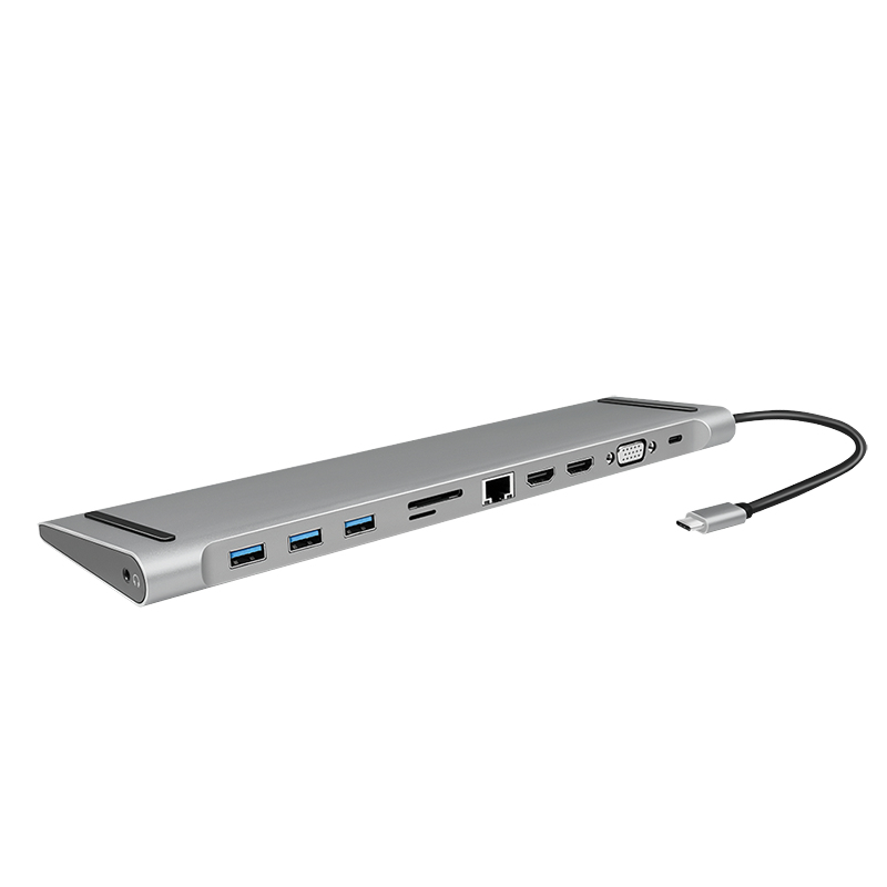 LogiLink UA0373 laptop dock/port replicator Wired USB 3.2 Gen 1 (3.1 Gen 1) Type-C Aluminium – image 3