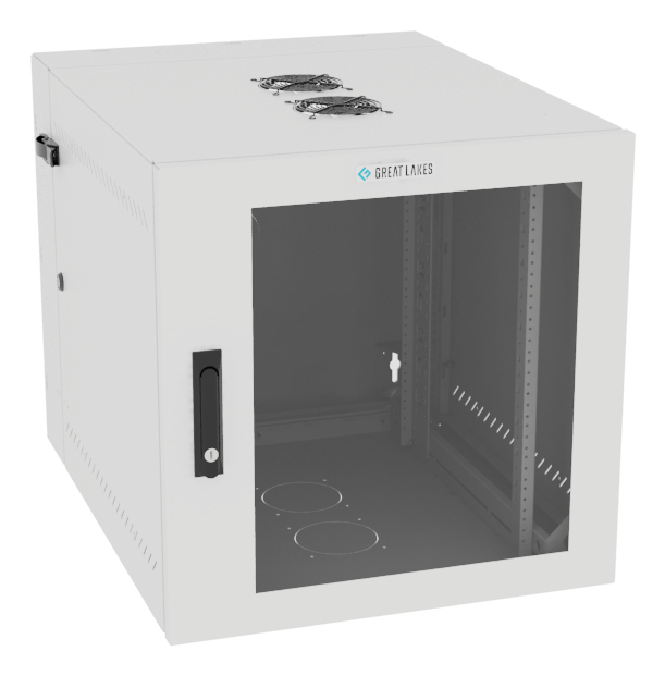 Vertiv VR Rack GL24WMCMP-W-SH-AF-00 cabinet 12U Wall mounted White